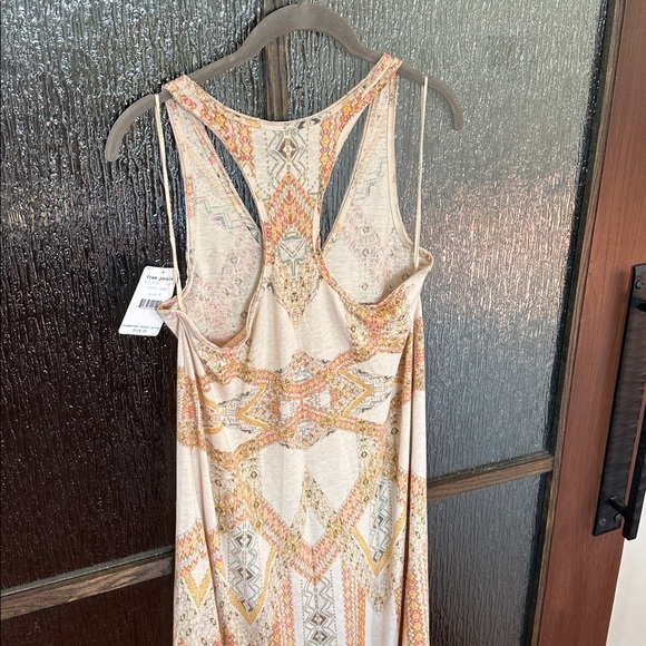 Free People High Low Fringe Dress - Cream and Tan - Picture 6 of 11